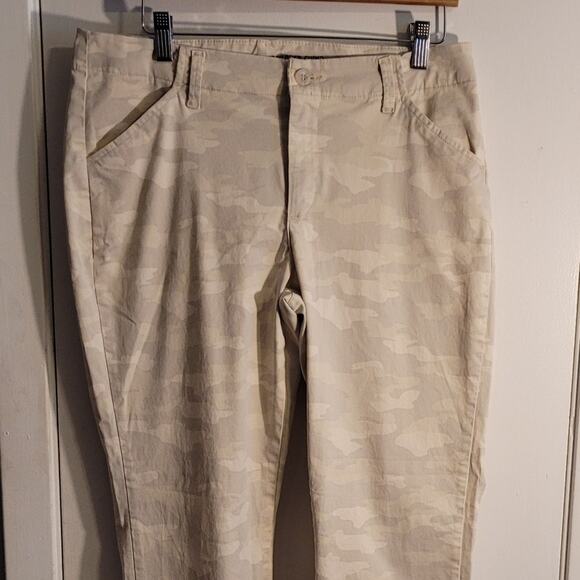 Lee Tailored Chino Cream Camo Sz 10 Straight Leg Pants Preppy Utility Quietlux - Picture 9 of 10